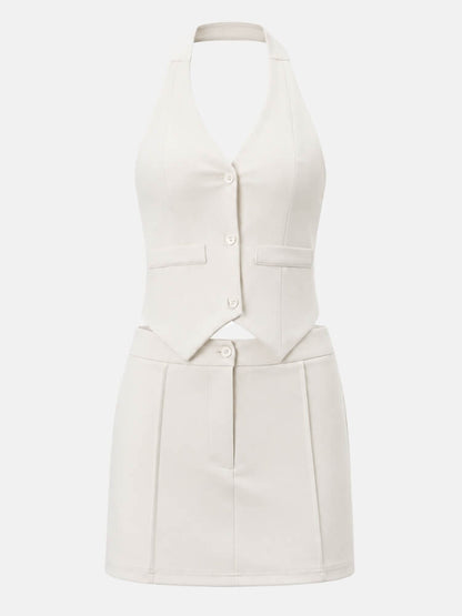 Halter Vest & Skirt Set