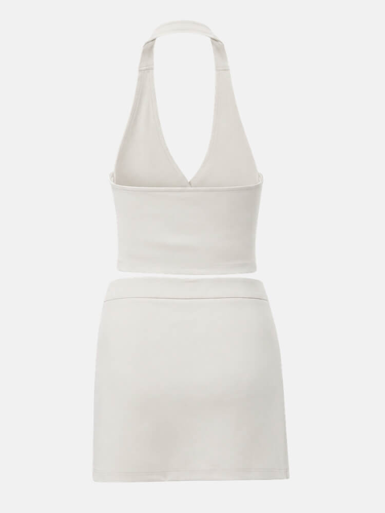 Halter Vest & Skirt Set