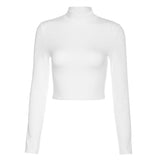 Hollow Out Backless Long Sleeves Crop Top