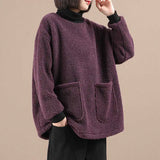 Women Cozy Wool Thicken Turtleneck Sweatshirt