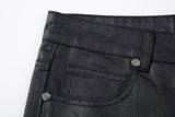 Black Waxed Jeans