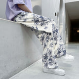 Floral Pattern Mid-waist Pants