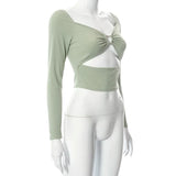 Drop Shoulder Heart Crop Top
