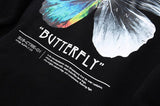 Colorful Butterfly Print Hoodie