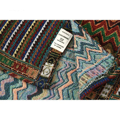 Color Block Geometric Long Sleeve Shirt