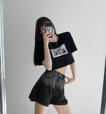 Coast Print Navel Crop Top
