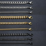3-11mm Curb Stainless Stain Link Chain Bracelet