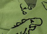 Cute Dinosaur Cardigan Sleeves