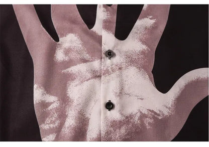 Hand Palm Short Sleeve Polo Shirt