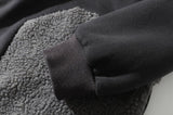 Block Vintage High-neck Hoodie