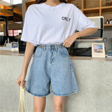 Women Styilsh Elegant Button Denim Short