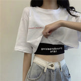 White High Waist Crop Top