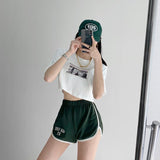 Coast Print Navel Crop Top