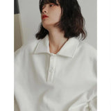 Women Casual Cozy White Autumn Winter Sweatshirt