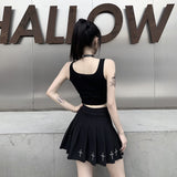 Patchwork Color Block Crop Tank Top