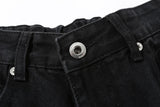 Heart Black Solid Denim Jeans