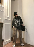 Grunge Vintage Oversized Long Sleeve T-shirt