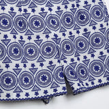 Vintage Cotton Blue Embroidery Shorts