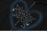 Essential Graffiti Print Hip Hop Hooded Sweatshirt