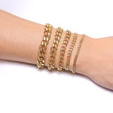 3-11mm Curb Stainless Stain Link Chain Bracelet