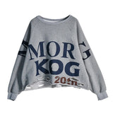 Comfort  Personality Broken Letter Sweatshirt