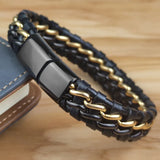 Leather Chain Magnetic Clasp Bracelet