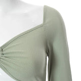 Drop Shoulder Heart Crop Top