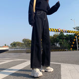 Denim Vintage Solid High Waist Jeans
