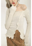 Grunge Irregular Split Knitted Sweater