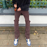 Back Ankle Zipper Pants