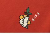 Oversize Japanese Kanji Letter Embroidered Drink T-Shirt