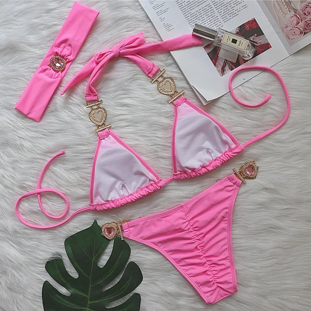 Heart Chain Bikini Set