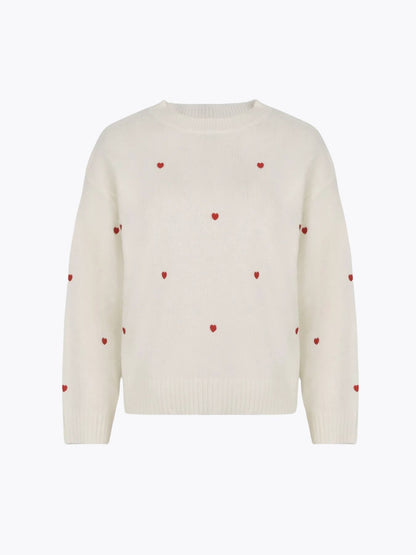 Heart Embroidered Sweater