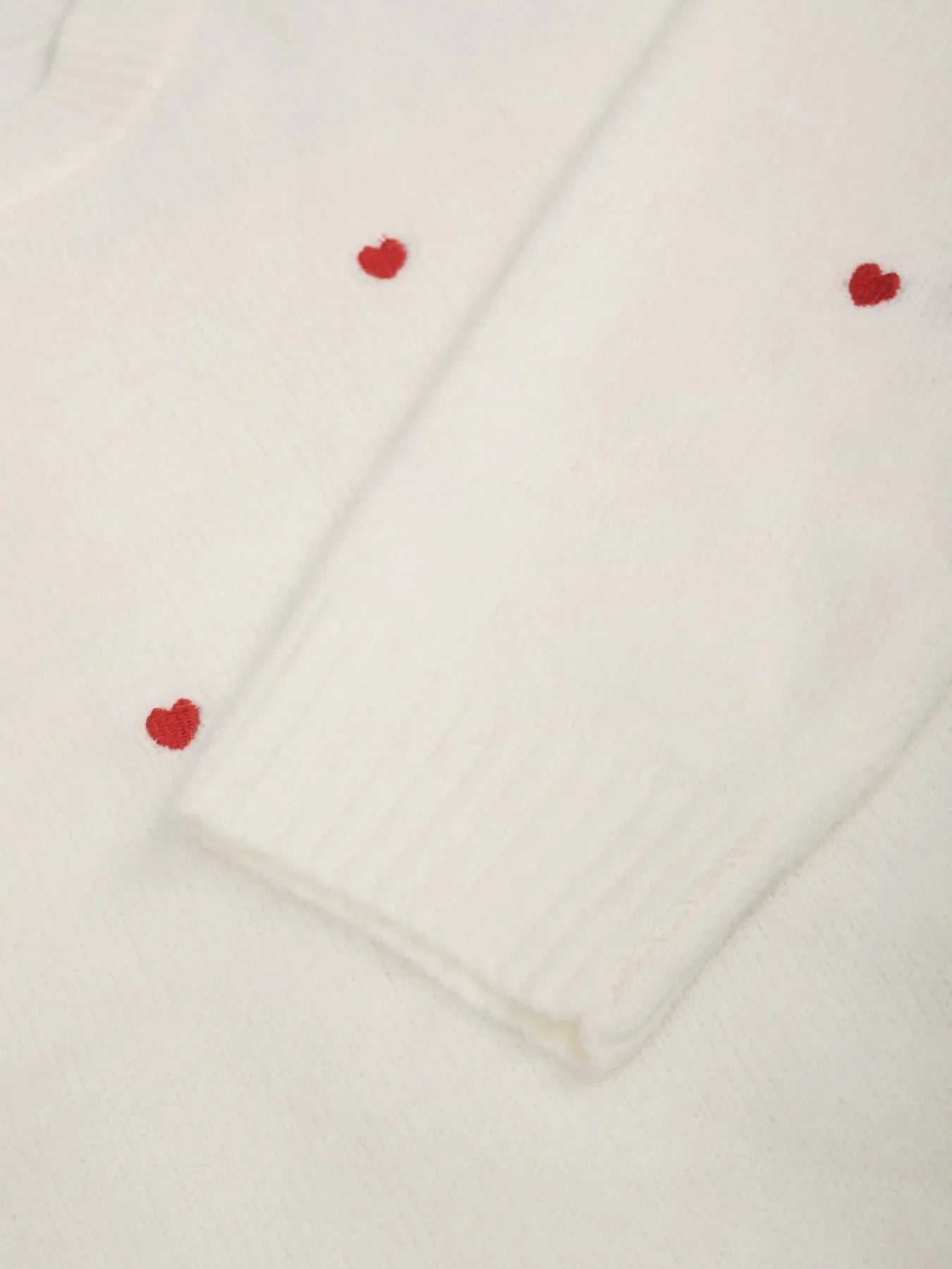 Heart Embroidered Sweater
