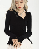 Grunge Irregular Split Knitted Sweater
