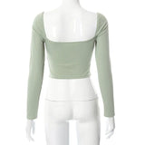 Drop Shoulder Heart Crop Top