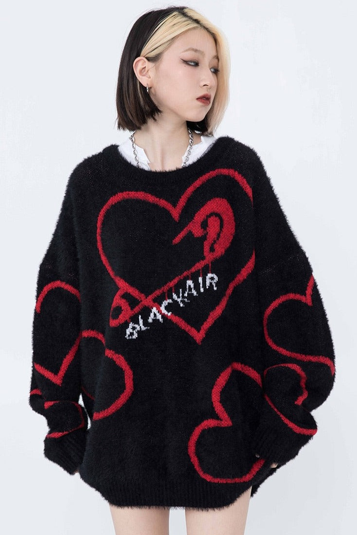Knitted Heart Sweater