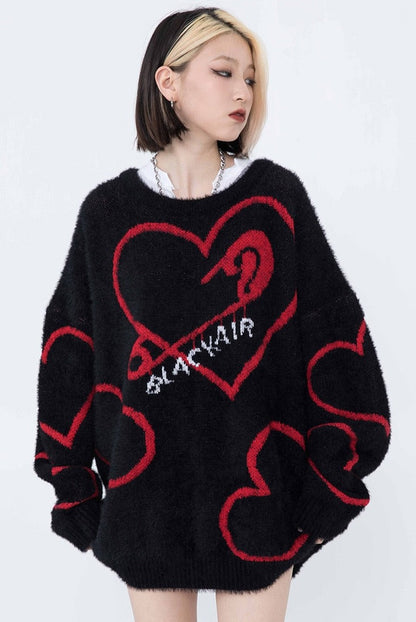 Knitted Heart Sweater