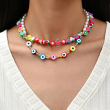 Beaded Rectangular Necklace