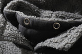 Block Vintage High-neck Hoodie