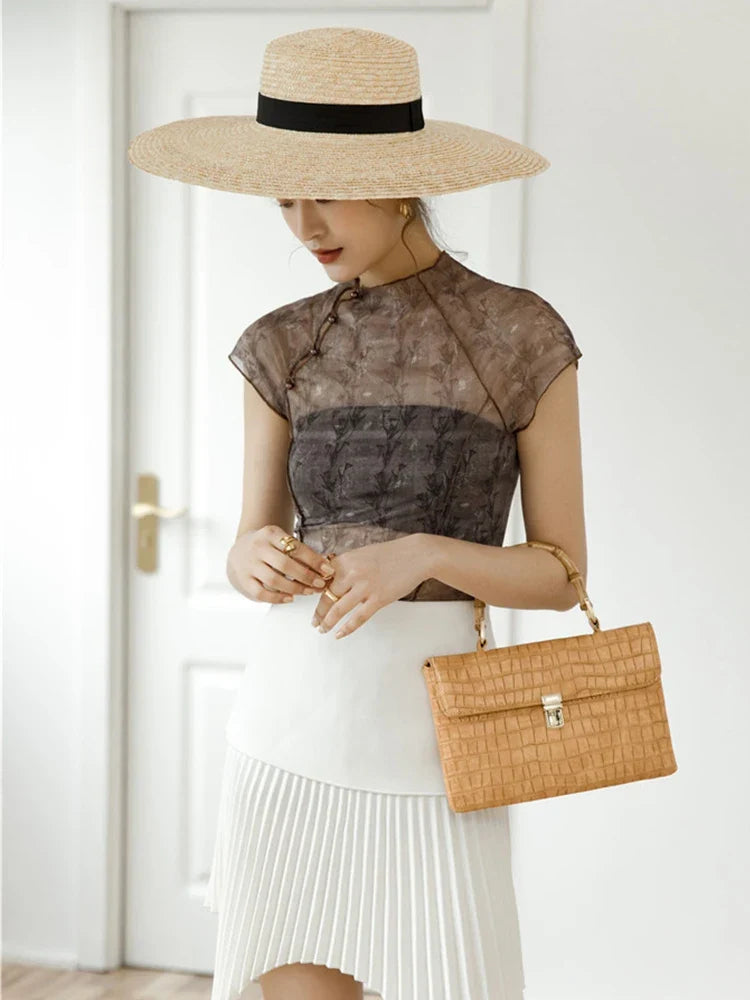 High Neck Mesh Top