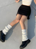 High Waist Mini Skirt with Mesh Detail