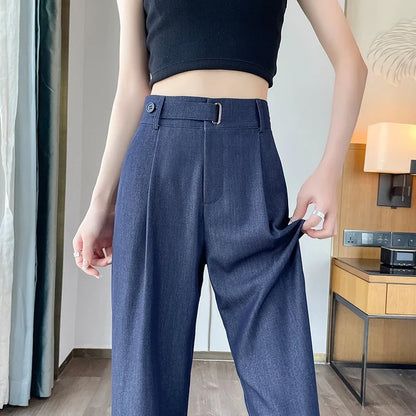 High Waist Straight Pants