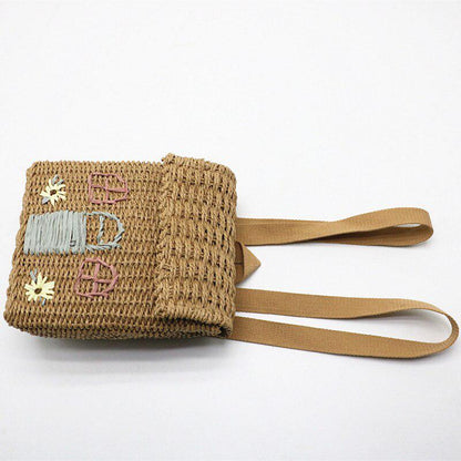 Home Design Straw Backpack