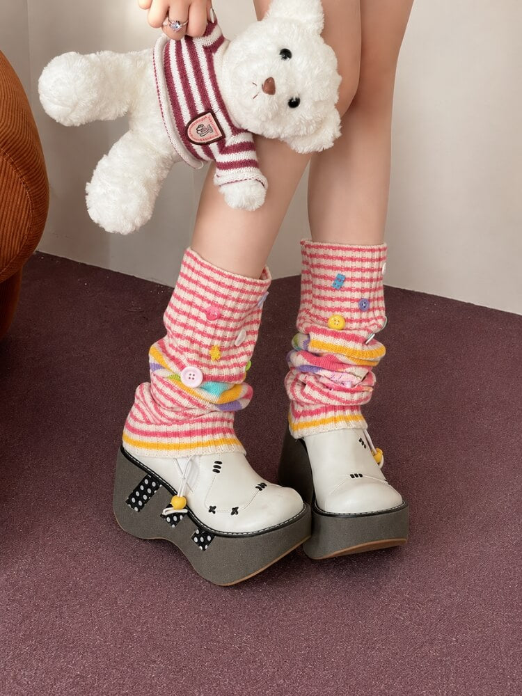 Kawaii Button Leg Warmers