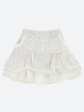 Ruffled Lace Mini Skirt
