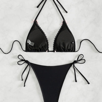 Lace Bow Bikini Set