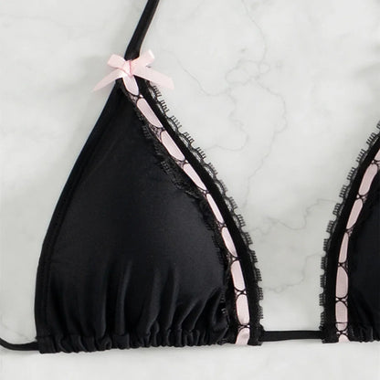 Lace Bow Bikini Set