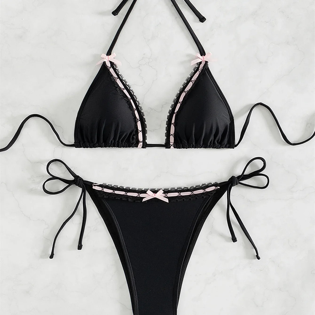 Lace Bow Bikini Set