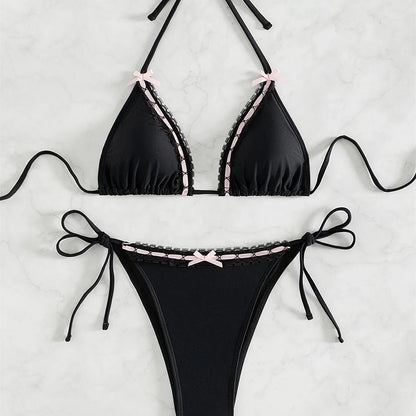 Lace Bow Bikini Set